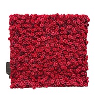 Dinding Bunga Mawar Sutra Realistis 8ft Latar Belakang Merah Dekorasi untuk Hotel Pernikahan Hari Valentine Thanksgiving