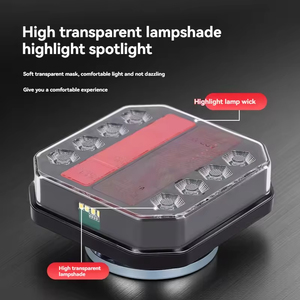 Nueva Luz Trasera LED Roja de 12V <span class=keywords><strong>para</strong></span> Remolque, con Función de Freno y Reversa, Recargable, Control Inalámbrico, Magnética, Impermeable IP67, 5000 Lúmenes - Product Image 5