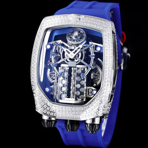 Montre mécanique tourbillon créative en moissanite 2026, bracelet en caoutchouc confortable, montre de sport privilégiée par les hommes d'élite - Product Image 2