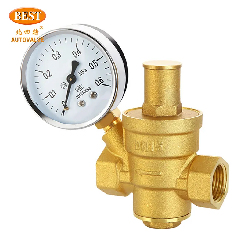 Valve supplier YZ110 Brass Thread Type Pressure Reducing Valve for Air Water Gas pressure regulating valve