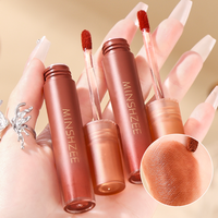Base de boue à lèvres en mousse MINSHZEE personnalisée-Velvet Matte Non-Drying Longwear Transfer-Proof Waterproof Lip Tint Gloss Liquid