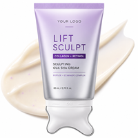 Crème Gua Sha raffinante au collagène et au rétinol de qualité supérieure |   Crème pour le cou pour le lifting et le raffermissement, soin des ridules, masseur pour le cou, soins de la peau coréens
