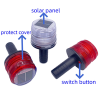 Voyant d'avertissement de circulation à DEL rouge et bleu clignotant pour feux de circulation solaires