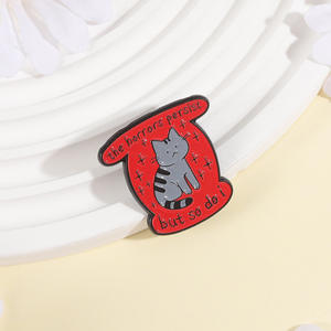 Broche en alliage de zinc peinte, motif Grimace, pour la guérison <span class=keywords><strong>des</strong></span> douleurs animales, décoration émotionnelle sombre, personnalité créative - Product Image 3