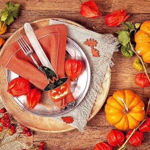 Halloween Pumpkin Witch Hat Napkin Rings Metal Napkin Holders For Hotel Restaurant Dinner <b>Table</b> Halloween Party <b>Table</b> Decoration - Product Image 5