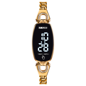<span class=keywords><strong>Montre</strong></span>-bracelet numérique SKMEI 1588 en or rose, mode, grand affichage LED, étanche, <span class=keywords><strong>montre</strong></span> sport à quartz pour femmes - Product Image 6