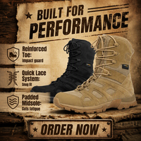 Bottes Tactiques Montantes Respirantes pour Hommes, Durables pour le Combat, la Randonnée, l'Aventure en Plein Air et l'Usage Longue Distance