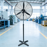 Ventilateur sur pied industriel 26'' haute vitesse, 3 pales en aluminium, moteur à fil de cuivre, 3 vitesses, pour usine, garage, usage commercial