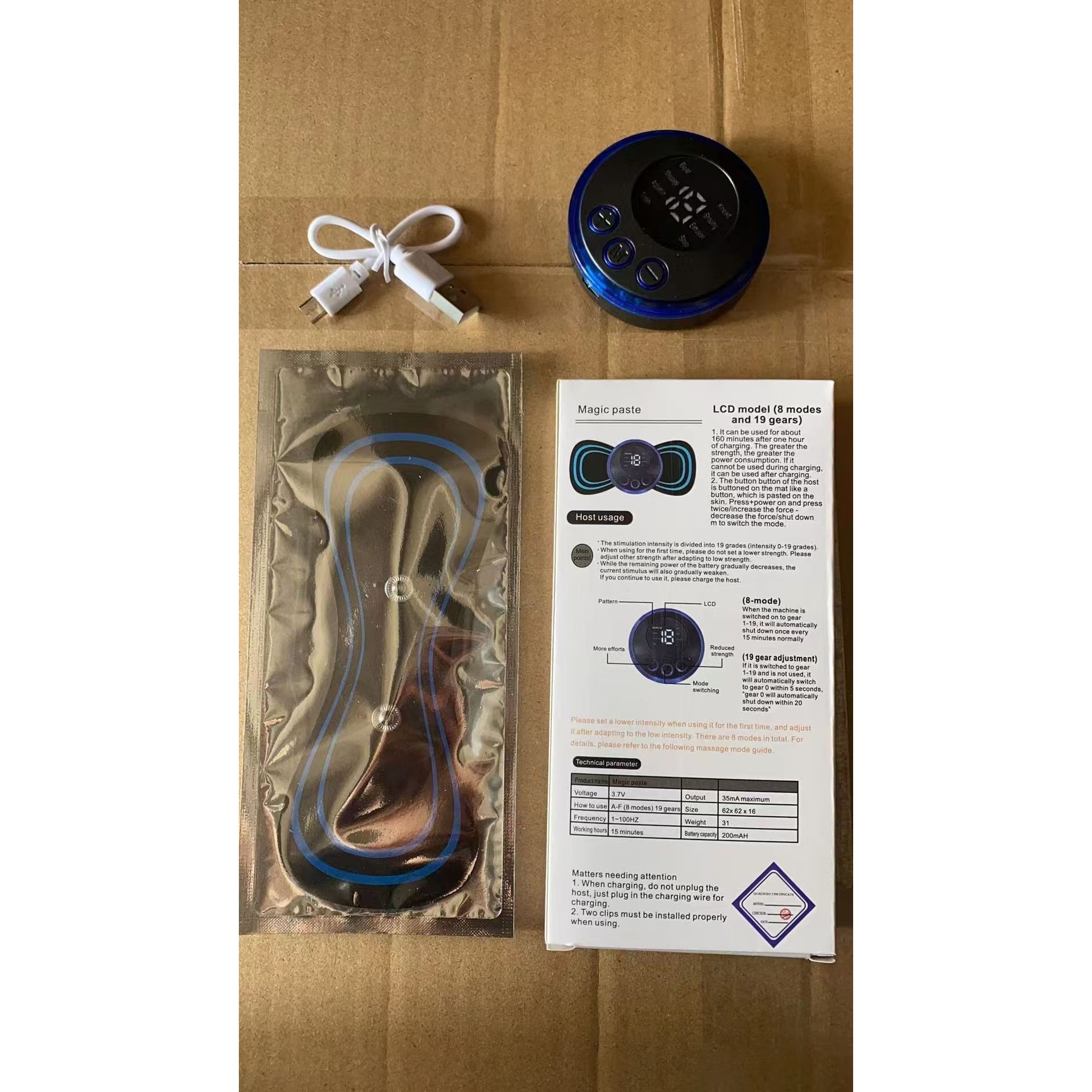 Main unit surface mount data cable (English)