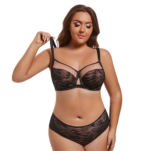 Conjunto de Sujetador de encaje Sexy de talla grande del Reino Unido al por mayor con aros para mujer, adaptador recogido de elevación de espalda, cómodo y elegante - Product Image 4