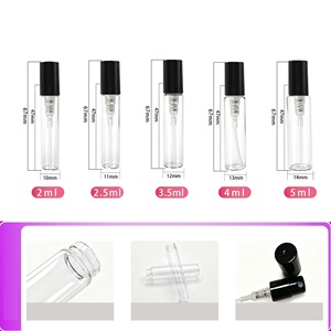 Mini Sample <b>Bottle</b> 2ml 3ml 5ml 10ml Perfume Floral Water Refillable Cylindrical Glass Pump <b>Sprayer</b> - Product Image 3