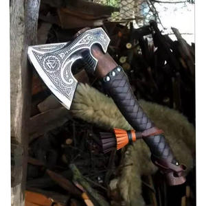 <span class=keywords><strong>Hache</strong></span> <span class=keywords><strong>de</strong></span> Viking forgée à la main, cadeau personnalisé pour les demoiselles d'honneur, <span class=keywords><strong>manche</strong></span> en <span class=keywords><strong>bois</strong></span> <span class=keywords><strong>de</strong></span> rose, housse en cuir, acier à haute teneur en carbone, HACHES COUTEAUX - Product Image 2