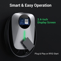 Station de recharge avec écran, fonction d'application WiFi, fonction de lecture de carte RFID, peut être ajoutée à la borne de recharge murale pour véhicules électriques