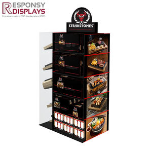 Grand présentoir de sol multifonction en métal personnalisé pour articles de cuisine et ustensiles de cuisine - Product Image 2