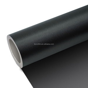 Wholesale PET Brushed Metal <b>Vinyl</b> Self Adhesive <b>Removable</b> Car Modification Wrap Film - Product Image 1