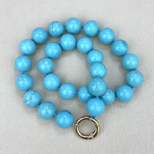 Collar de Piedras Preciosas Curativas de Estilo Bohemio, Collar de Turquesa para Mujer y Hombre, Regalo, Collar de Cuentas de Piedra Azul, Regalo Empresarial para Año Nuevo - Product Image 1