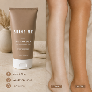 Crema autobronceadora instantánea | Bronceador de acción rápida para brillo natural, loción hidratante con aceite de jojoba y vitamina <span class=keywords><strong>E</strong></span>, bronceado sin rayas - Product Image 2