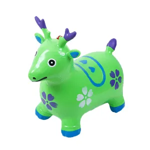 Attractive design PVC inflatable animals for kids ride on toy animals