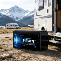 Paket Baterai Li-Ion Enerbyte Deep Cycle Solar LiFePO4 Lithium Ion untuk RV, Golf Cart, AGV, ISO