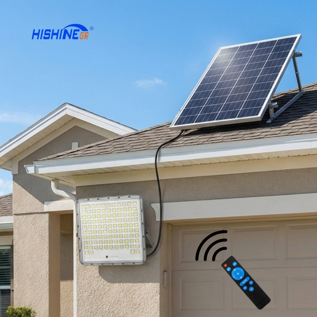 Hishine Sports Stadiums Outdoor Solar Panel LED Flood Light Solar Flood Lights Waterproof 4000W Remote Control High Brightness