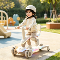 Trottinette Enfant Lumineuse 4 Roues pour Garçons et Filles