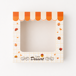 Custom Printed Paper <b>Box</b> Packaging with <b>Clear</b> Window Scalloped Lid Dessert Gift <b>Box</b> for <b>Cake</b> Candy Chocolate Cookies Wholesale - Product Image 2