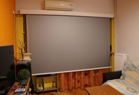 Écran de projection motorisé HEYU 84 92" 100" 110" 120" à tensionnement par languettes avec rejet de lumière ambiante 4K ALR