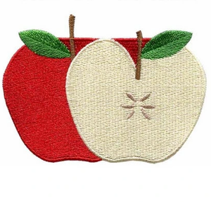 Parche bordado de manzanas de 2,8 pulgadas de ancho, fieltro de hierro ecológico para sombrero Calze Di Lana Merino Roupa De <span class=keywords><strong>Unicornio</strong></span> pintura - Product Image 1