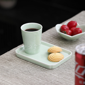Nouvelle tasse en porcelaine de style chinois avec motif ondulé en relief pour le thé de l'après-midi, tasse en céramique pour la maison - Product Image 1