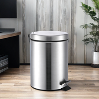 Poubelle commerciale en acier inoxydable de vente chaude 3L 5L 12L maison pédale poubelle intégrée ménage métal poubelle pour cuisine