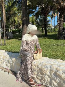 <span class=keywords><strong>Robe</strong></span> Abaya d'été respirante en polyester pour femmes musulmanes Mexizo, style Dubaï, mode islamique modeste, <span class=keywords><strong>robe</strong></span> longue - Product Image 6