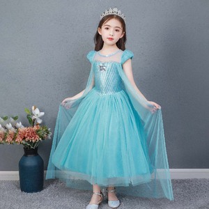 <span class=keywords><strong>Elsa</strong></span> ghiaccio congelato Costume <span class=keywords><strong>da</strong></span> principessa per i bambini dolce estate festa <span class=keywords><strong>di</strong></span> carnevale <span class=keywords><strong>vestito</strong></span> con mantello al ginocchio abito stampato per le ragazze - Product Image 6