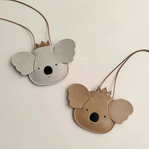 Vente en gros de mini sac à bandoulière en forme de koala de couleur pure imperméable en PU pour bébé fille - Product Image 4