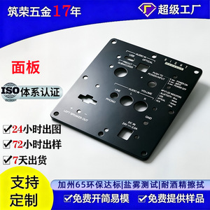 Panneau d'amplificateur audio en alliage d'aluminium ZR personnalisé 100x50mm, pièce estampée usinée avec précision pour boîtier électronique - Product Image 5