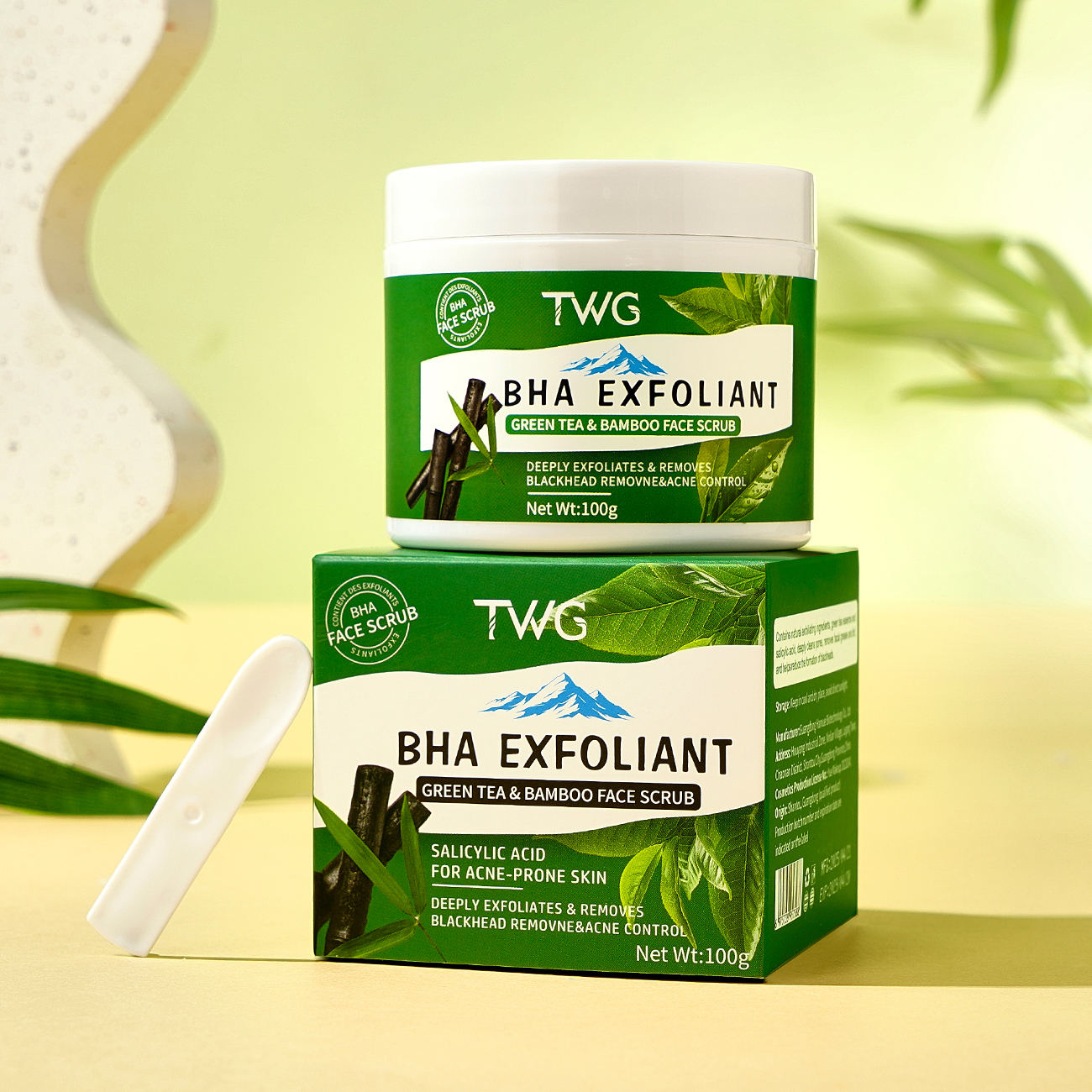 5758 TWG BHA Exfoliante facial de té verde y bambú 100 g