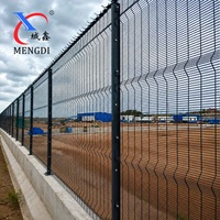 Panel de Cerca de Alta Seguridad 358 de 6, 8 y 10 pies de Altura, Galvanizado, Anti-Escalada, de Malla de Alambre Soldada con Poste