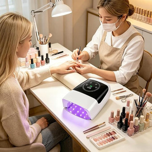 132W Cordless UV LED Nail <b>Lamp</b> Rechargeable Fast Curing Nail Dryer Auto Sensor 4 <b>Timers</b> for Salon Home - Product Image 4