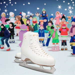 工厂OEM皮革鞋面冰鞋出色的性能3-4旋转职业运动员冬季花样滑冰靴 - Product Image 5