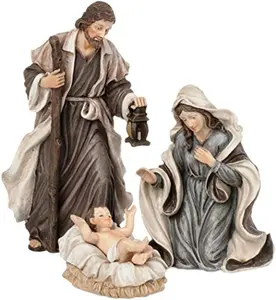 Hot Sale Christmas Nativity Decoration Resin Holy Family Statue