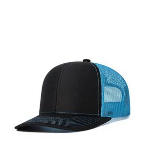 Casquette de baseball en maille color-block nouvelle collection automne <span class=keywords><strong>AliExpress</strong></span> LAZADA, 6 panneaux, réglable, respirante, anti-UV, vente en gros, style camionneur - Product Image 1