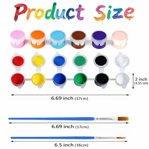 Set di Pittura per Bambini Non Tossico, Mini Vasetti di Vernice Acrilica, Colori Personalizzabili, Set de Pintura Para Niños - Product Image 2