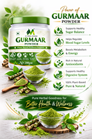 Poudre de Gurmaar pure, extrait végétal, complément alimentaire naturel à base de plantes pour le soutien de la glycémie, la gestion du poids et le bien-être général