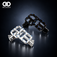 Repose-pieds antidérapants en aluminium CNC SD de 62 mm de large, anodisés bleus, pour Sur Ron Light Bee X LBX E-Bike Upgrade
