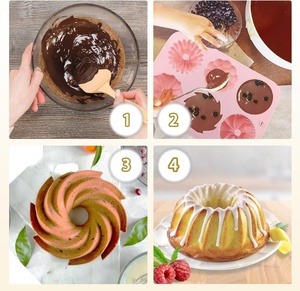 <span class=keywords><strong>Moule</strong></span> à gâteau en silicone à 6 cavités pour gâteaux cannelés / Moules à <span class=keywords><strong>mini</strong></span>-gâteaux <span class=keywords><strong>Bundt</strong></span> en silicone / Moules à gâteau en silicone à 6 cavités - Product Image 2