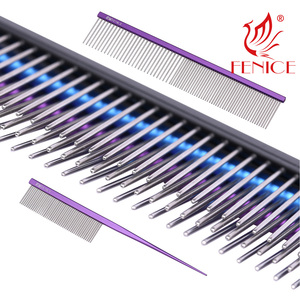 Durable Coloré Chien Chat Cheveux Outil De Nettoyage En Acier Inoxydable Pour Animaux De Compagnie Toilettage Broches Peignes - Product Image 3