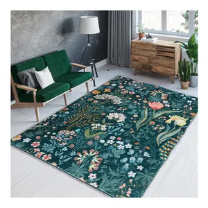 Factory wholesale area rugs carpets Custom desugb Artificial Silk Printed 3D Carpet for Home Decoration