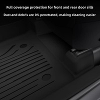 Tapis de sol de voiture en TPE 3D épais, résistant à l'usure et imperméable, et tapis de coffre dédiés pour Tesla Model (vente en gros)
