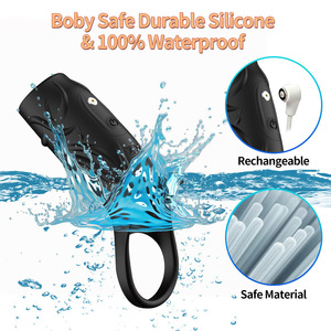 Best-seller - <span class=keywords><strong>Anneau</strong></span> <span class=keywords><strong>vibrant</strong></span> en silicone rechargeable pour hommes, jouet d'entraînement du pénis à double vibration étanche pour couples - Product Image 6