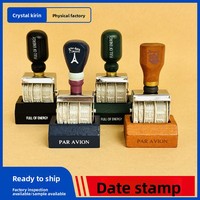 Kit DIY en bois de style coréen rétro et énergique pour tampon à rouleau avec marquage d'événements, fabriqué en Chine