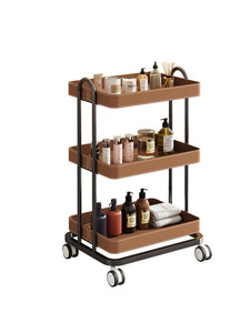 고급 금속 4륜 뷰티 카트 (미용, 매니큐어, 타투, 뷰티 살롱용 이동식 수납 랙) - Product Image 5